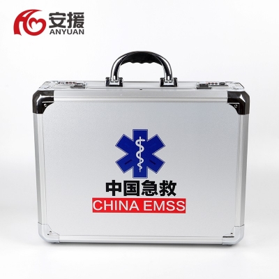 雷霆医疗手提款铝合金箱急救箱医疗器械收纳箱出诊箱中国急救LOGO款
